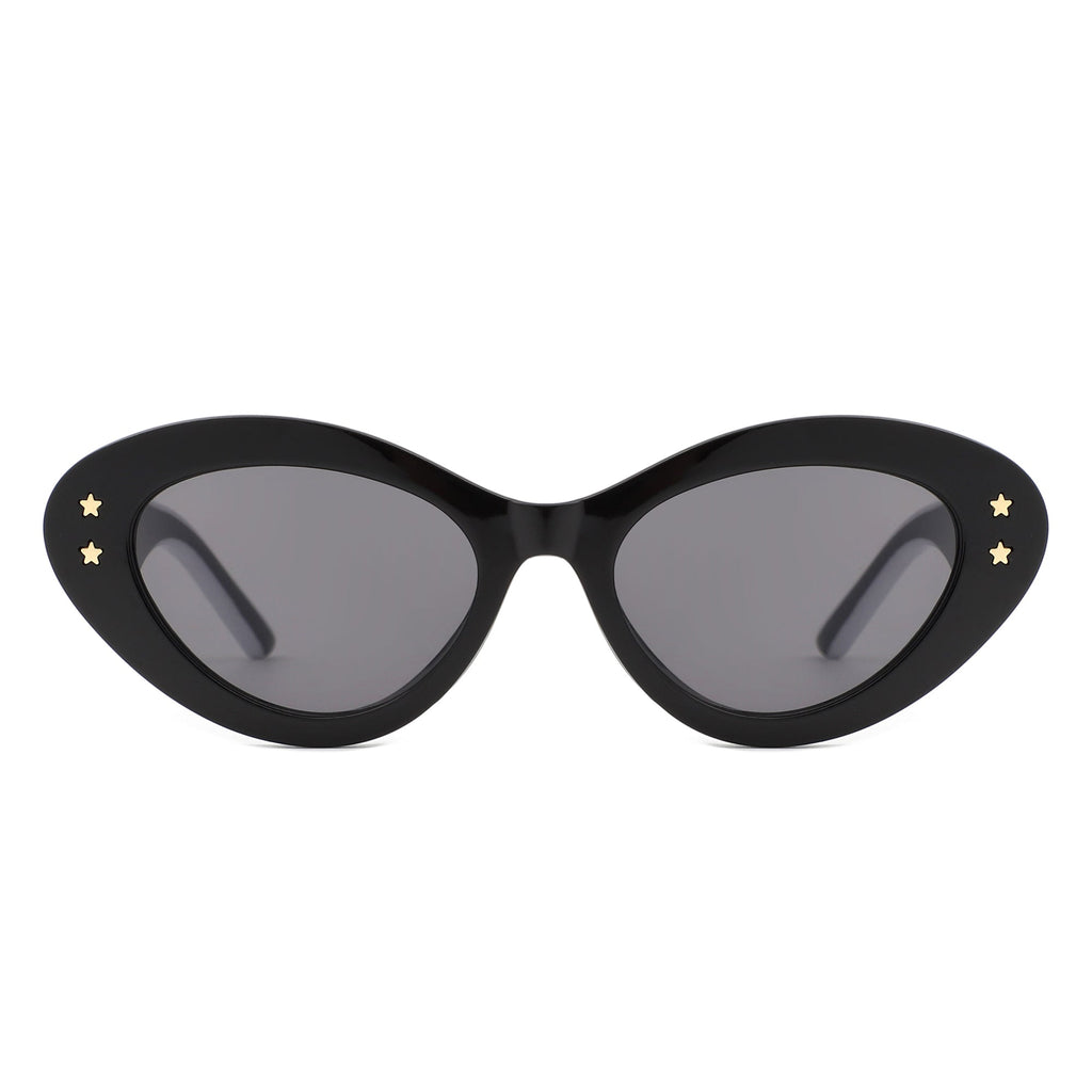 Elandor - Cat Eye Oval Star Designed Sunglasses