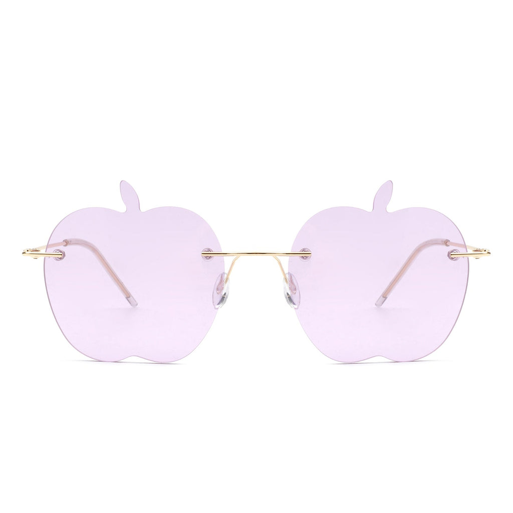 Zephyrus - Rimless Apple Shape Party Frameless Tinted Sunglasses