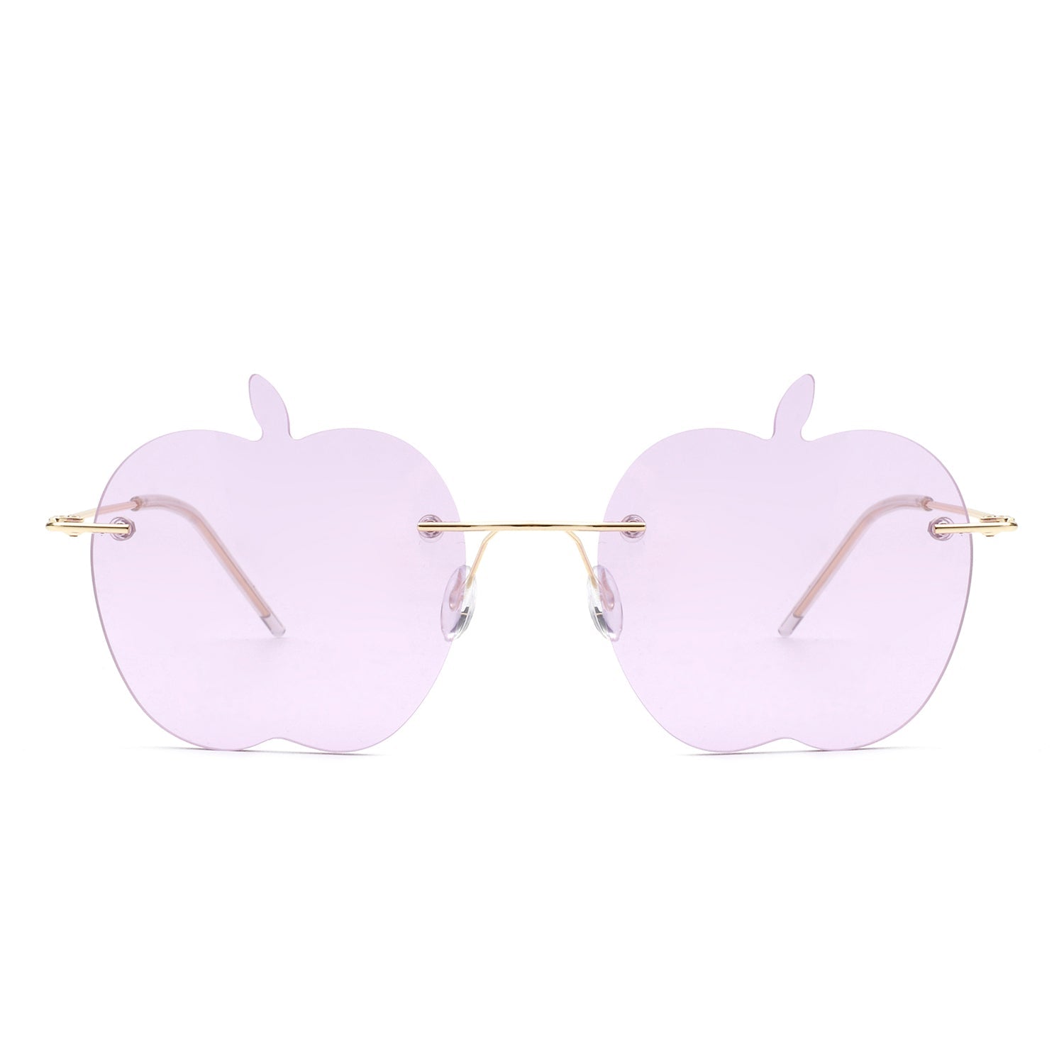 Zephyrus - Rimless Apple Shape Party Frameless Tinted Sunglasses