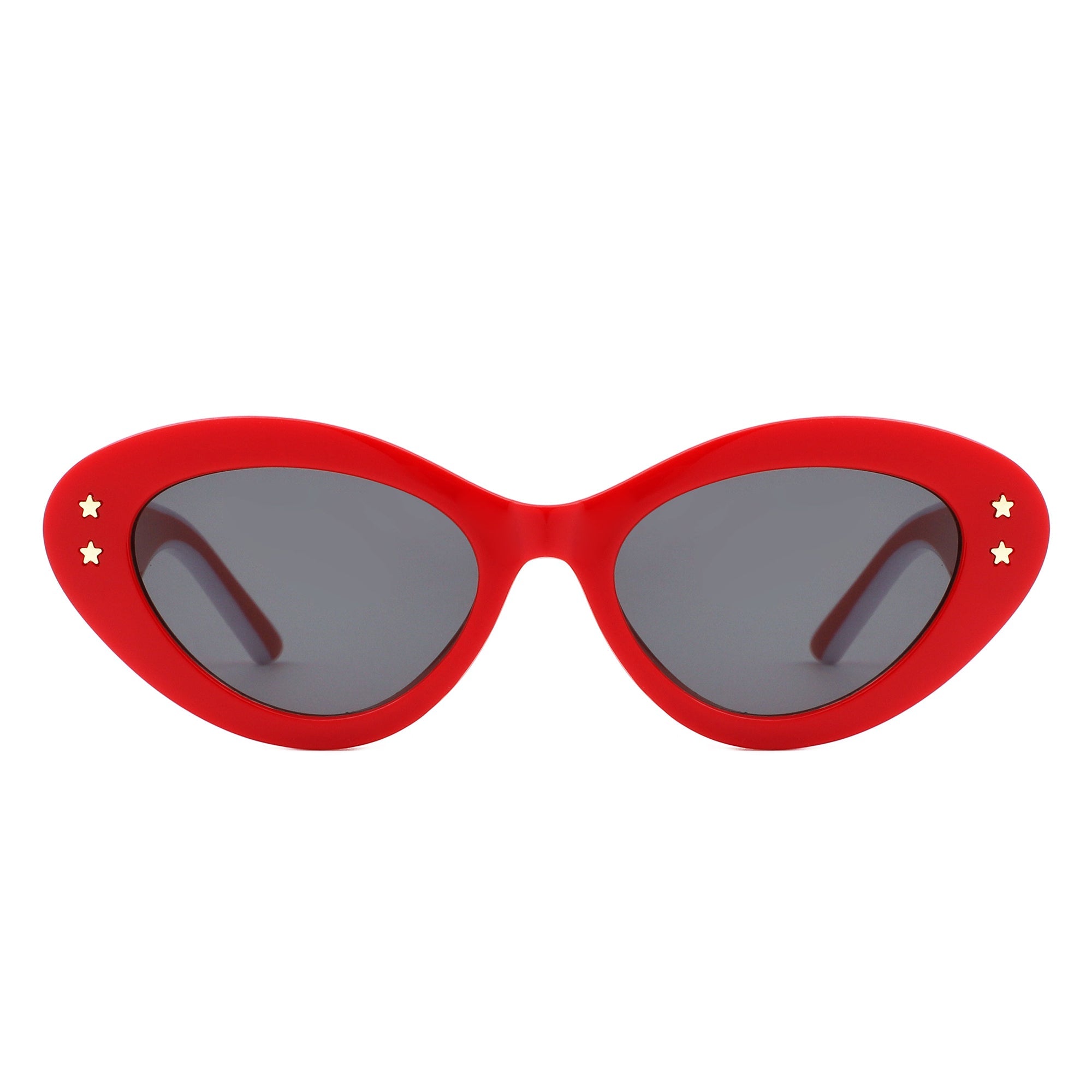Elandor - Cat Eye Oval Star Designed Sunglasses