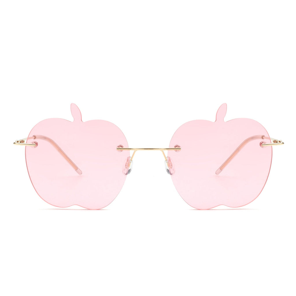 Zephyrus - Rimless Apple Shape Party Frameless Tinted Sunglasses